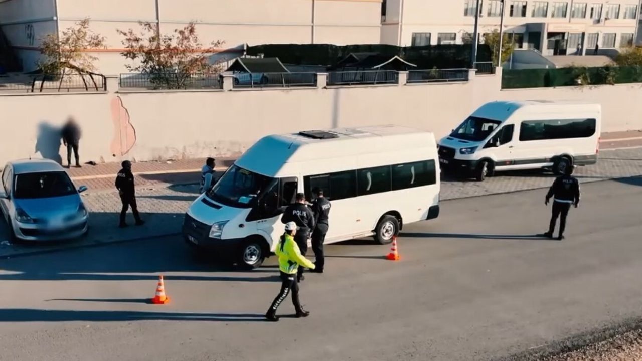 Gaziantep'te dron destekli okul çevresi denetimi