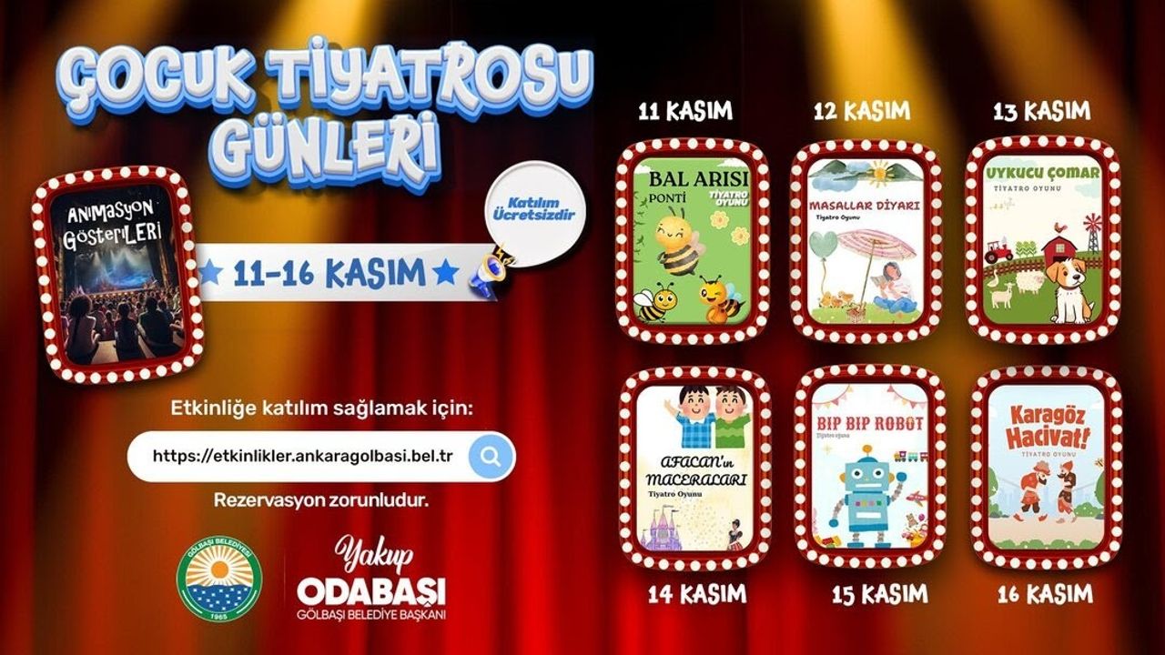 Gölbaşı’nda Ara Tatil Etkinlikleri: Çocuklara Tiyatro ve Eğlence