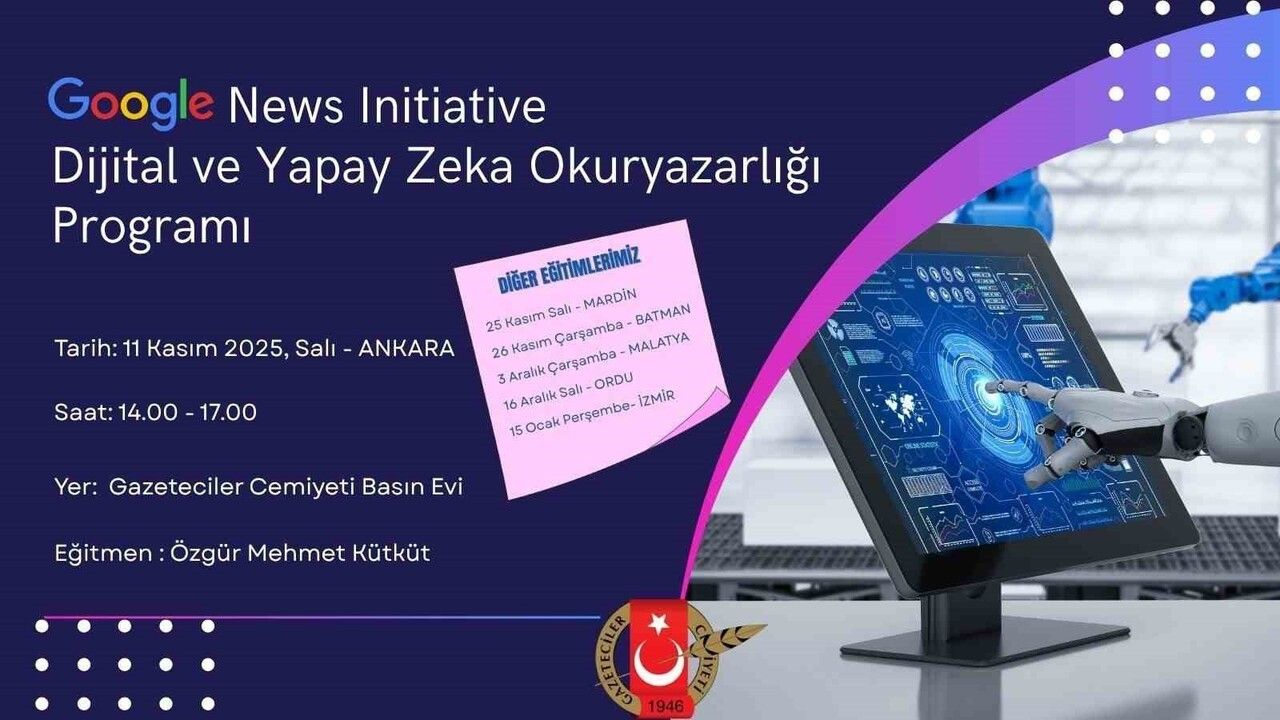 Google Haber İnisiyatifi İnönü Üniversitesi'nde Yapay Zeka Eğitimi Verecek