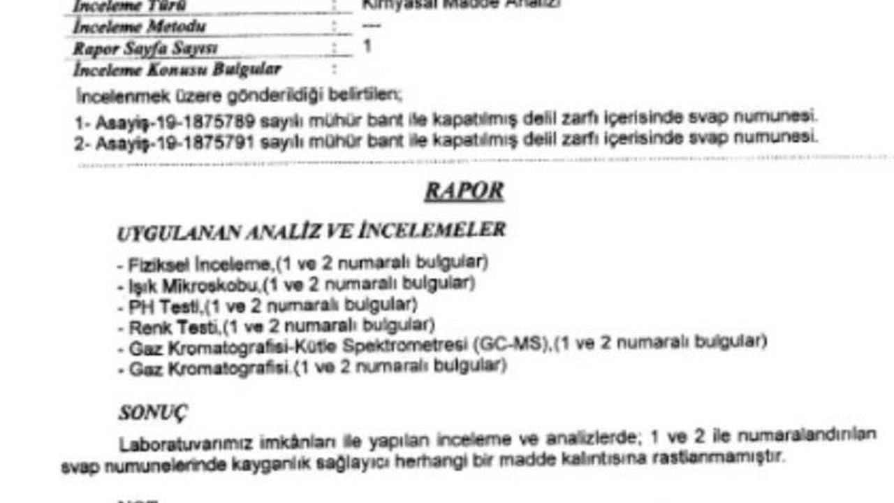 Güllü'nün Ölümündeki Kriminal Rapor Açıklandı