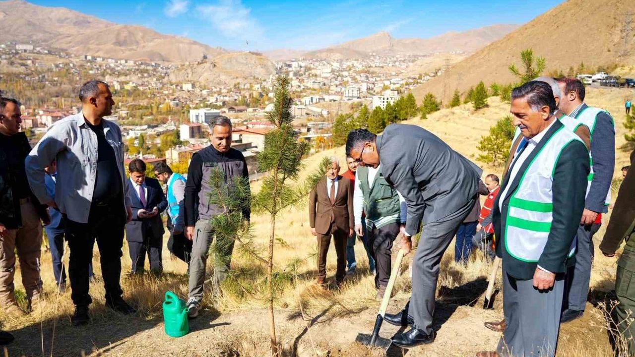 Hakkari'de 11 Kasım'da Şehit Anısına Fidan Dikimi