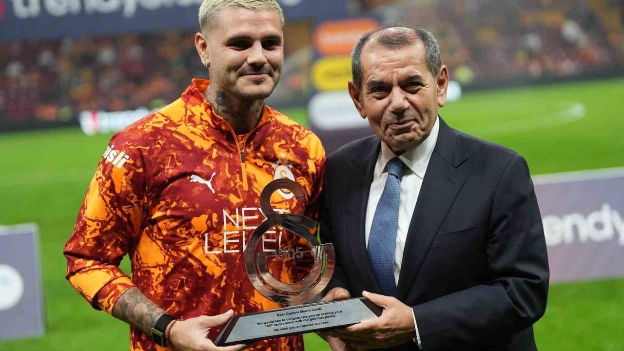 Icardi’ye Galatasaray’da 100. resmi maç plaketi