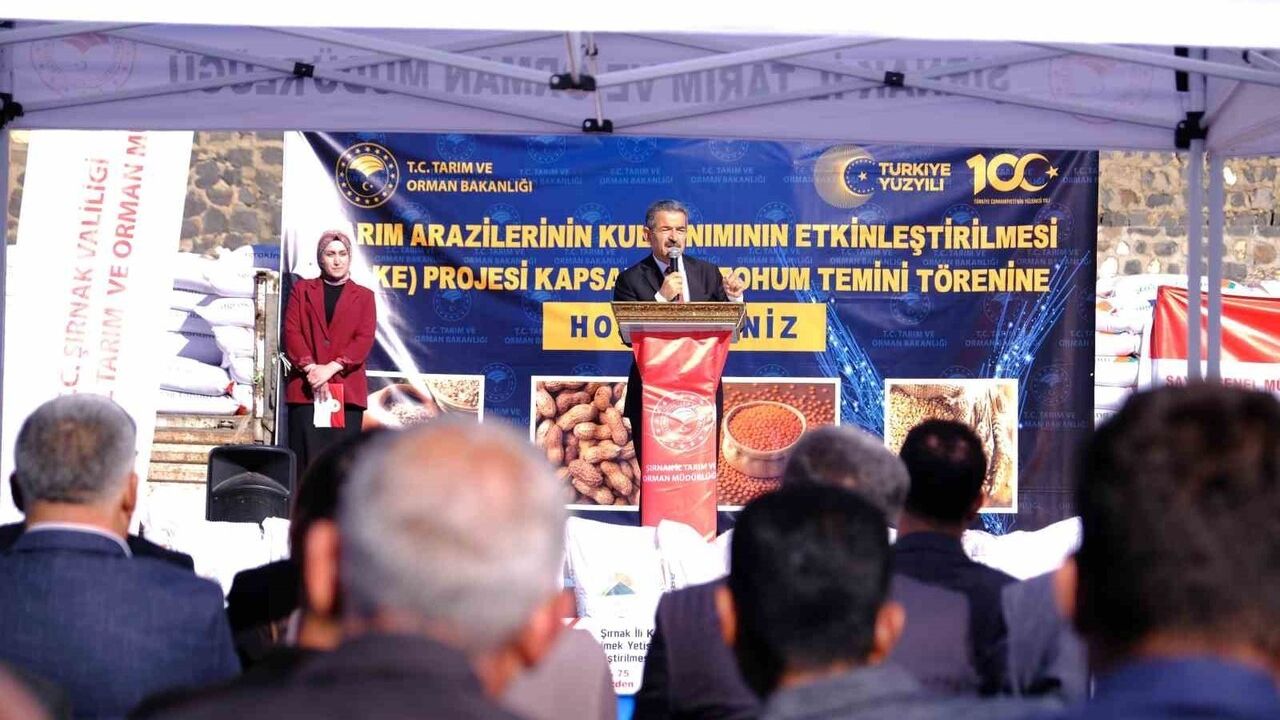 İdil’de 107 bin 850 kilogram kırmızı mercimek tohumu dağıtıldı