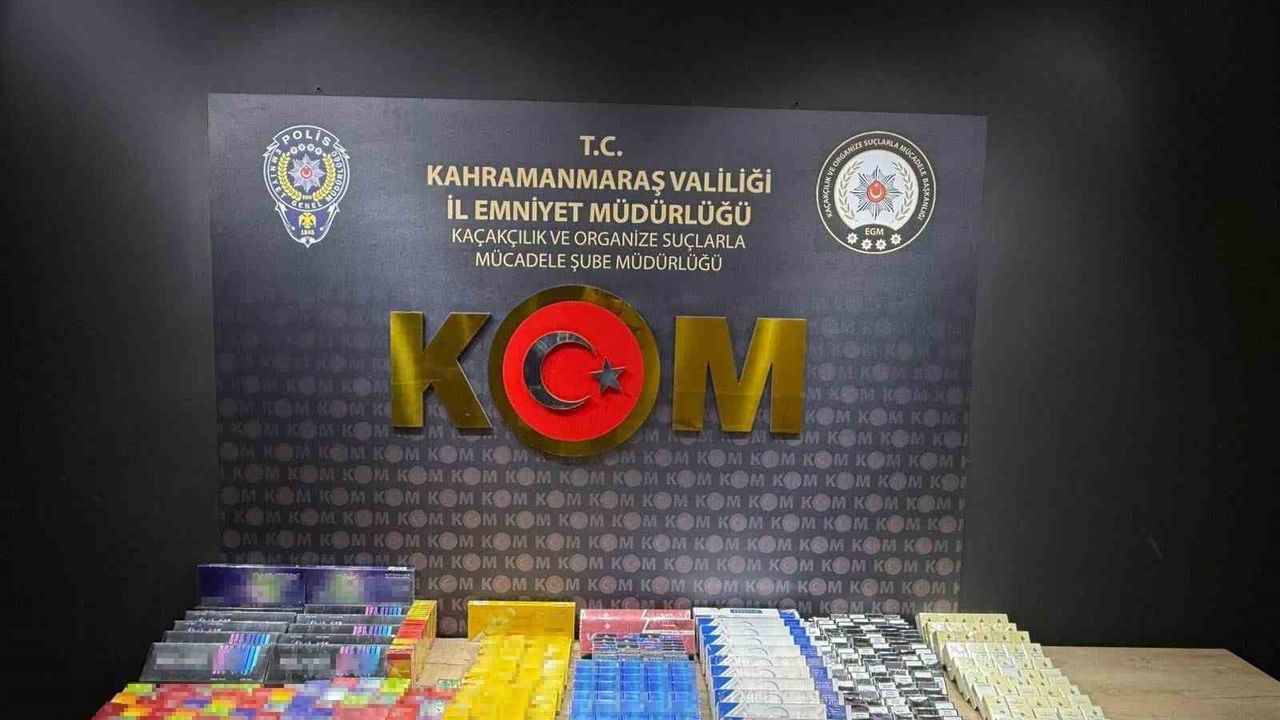 Kahramanmaraş'ta sahte plaka ve kaçak sigara operasyonu: 4 gözaltı
