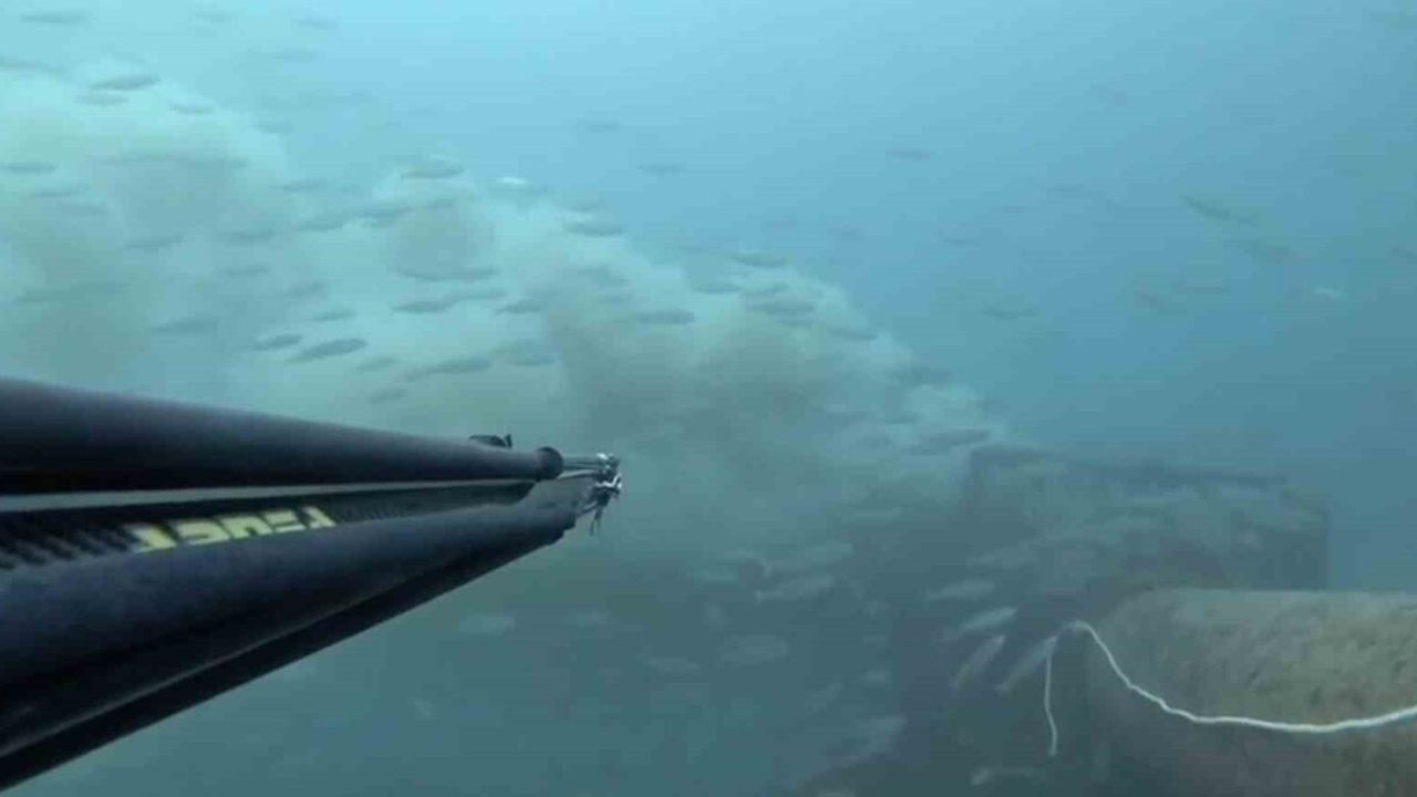 Kepez açıklarında dalgıç, boğaza dökülen atık suyu su altından kaydetti