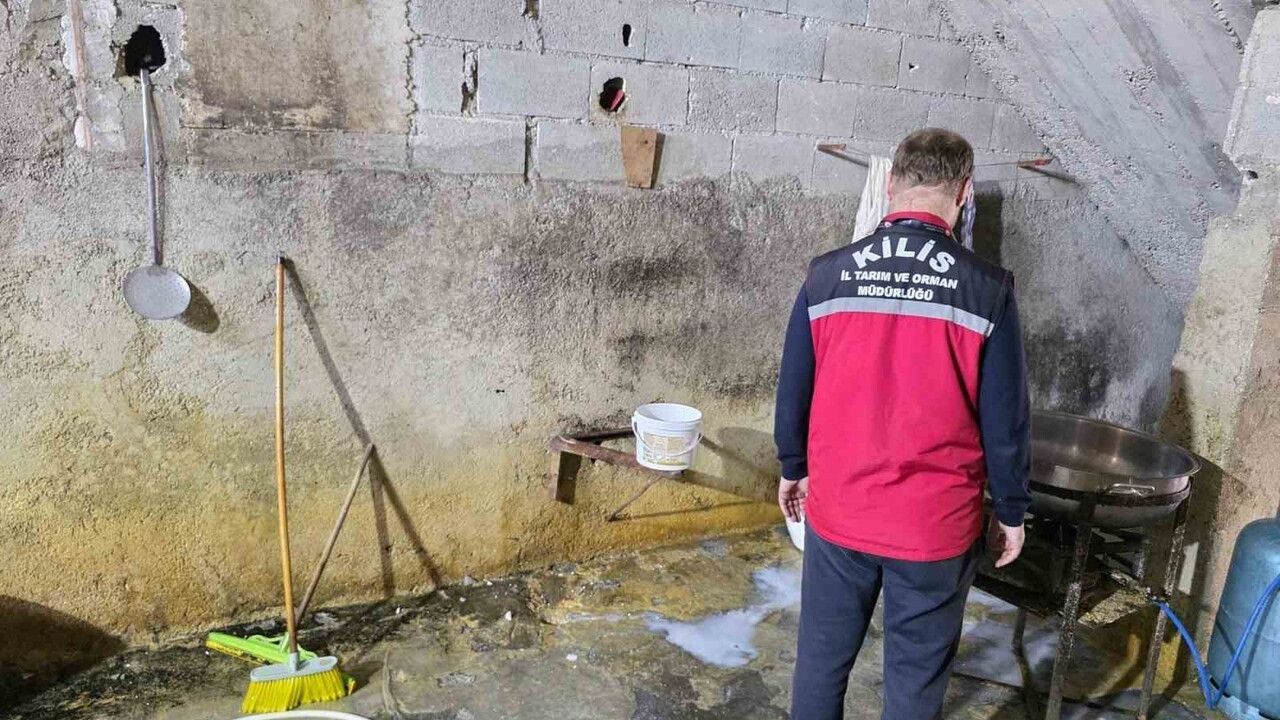 Kilis’te evin altında kaçak peynir ve yoğurt üretimine 315 bin 896 TL ceza