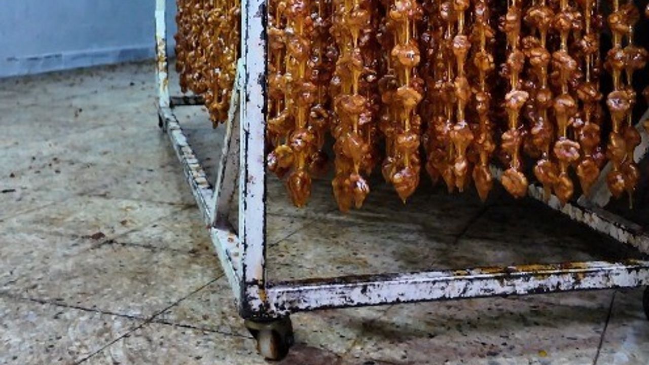 Kilis’te ruhsatsız cevizli sucuk imalathanesi mühürlendi