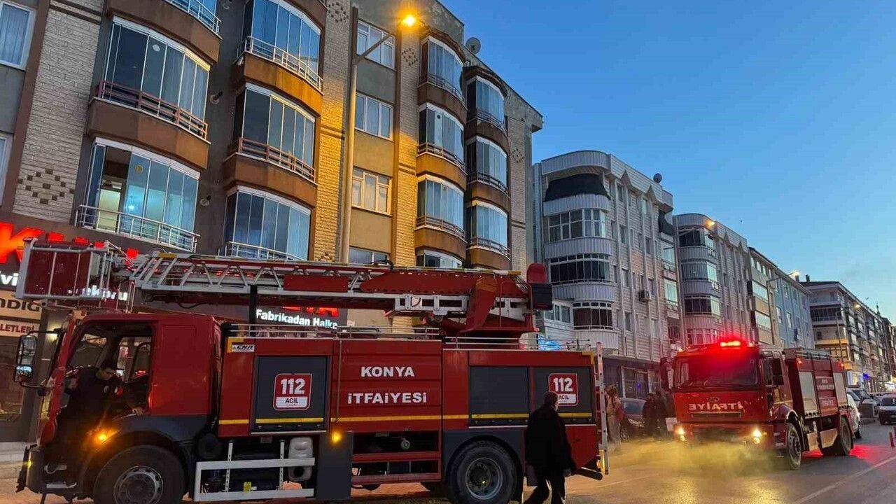 Kulu’da apartmanda yangın söndürüldü