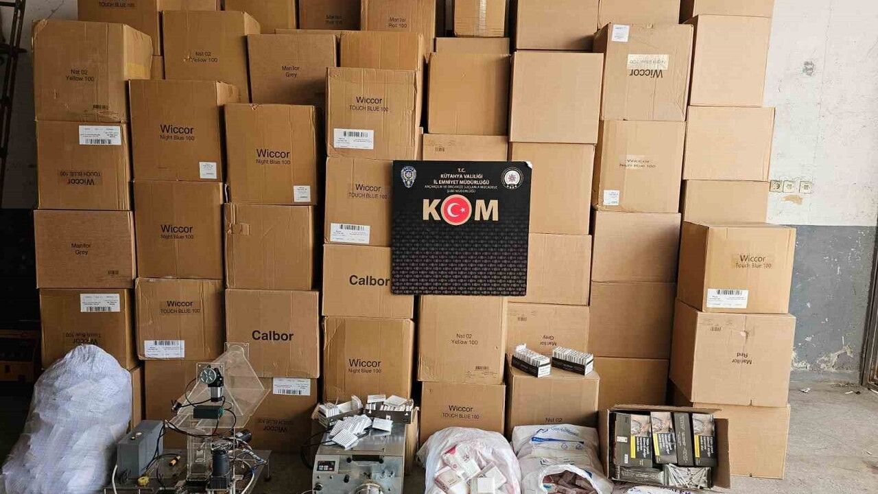 Kütahya’da 688 bin 640 makaron ele geçirildi