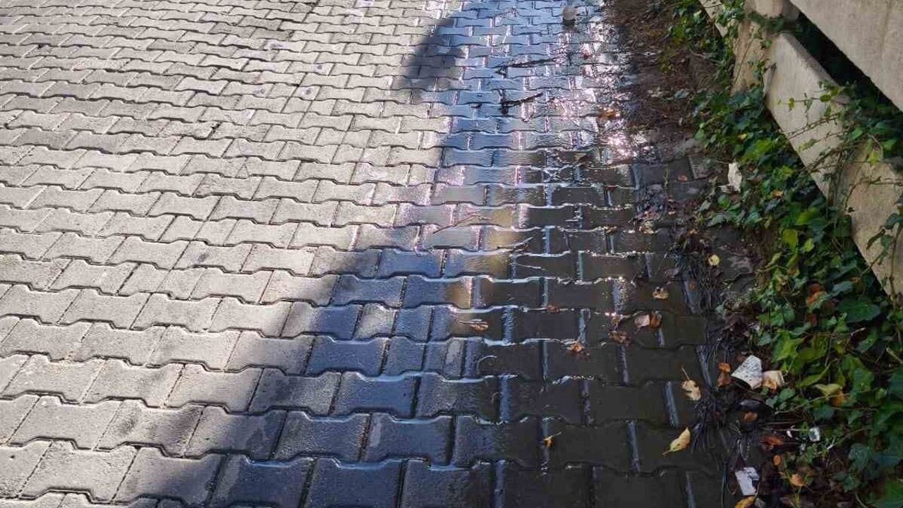 Mahallede aylardır süren su kaçağı: Tonlarca su boşa akıyor