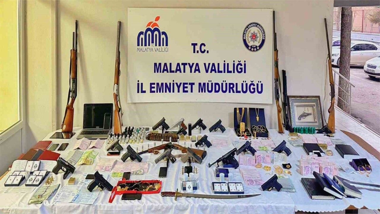 Malatya'da yağma tefecilik ve kumar operasyonu — 31 gözaltı