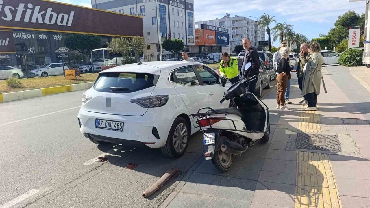 Manavgat'ta otomobille çarpışan motosiklet sürücüsüne ceza