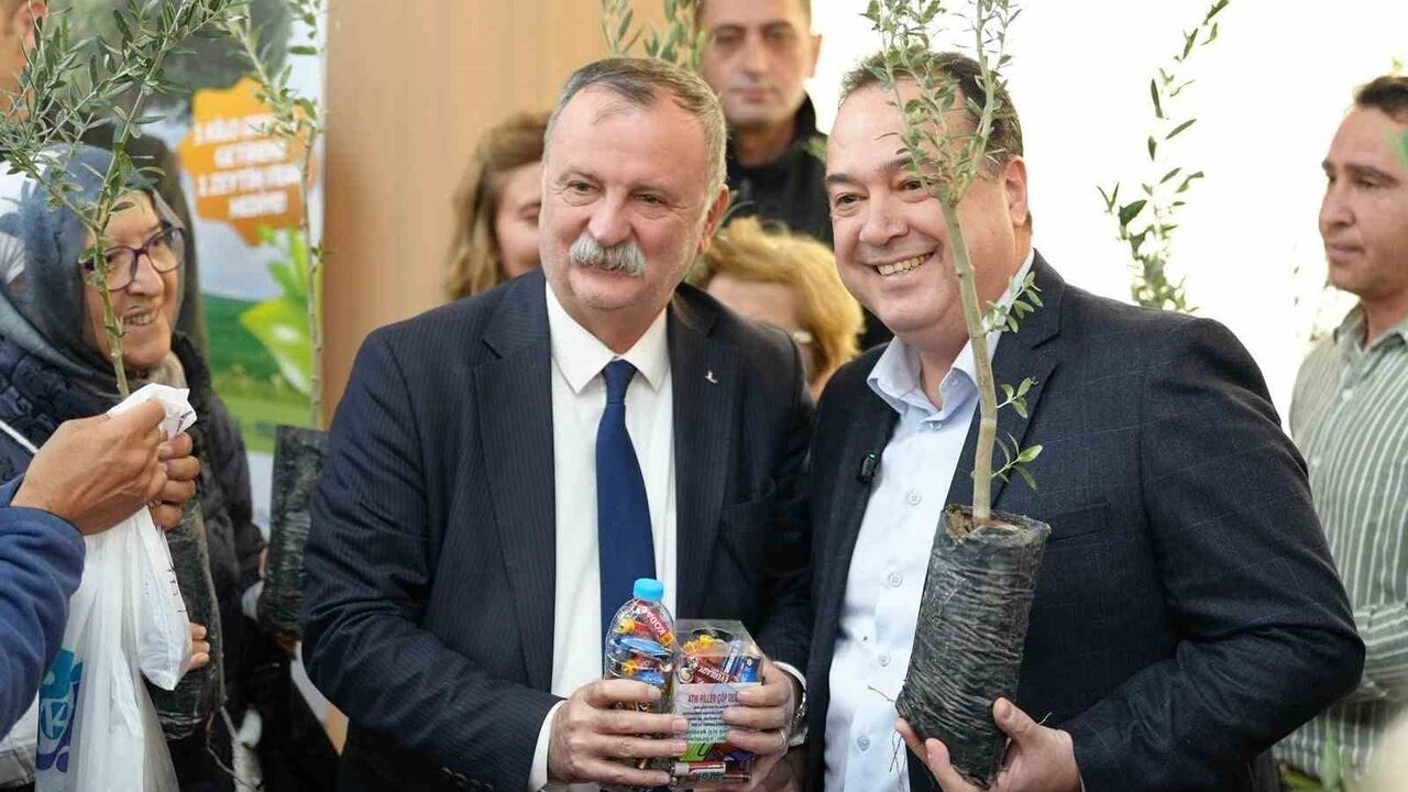 Manisa’da atık piller zeytin fidanına dönüşüyor