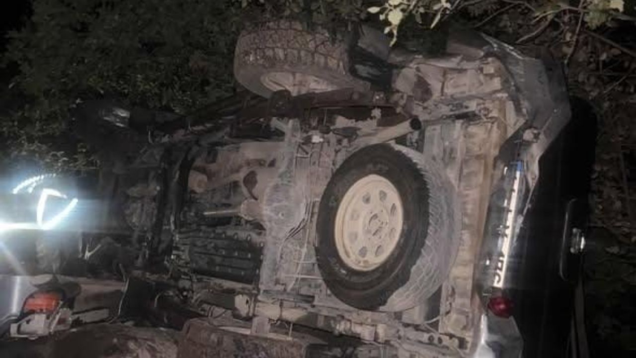 Mardin Nusaybin'de devrilen pikapta 2'si çocuk 6 yaralı