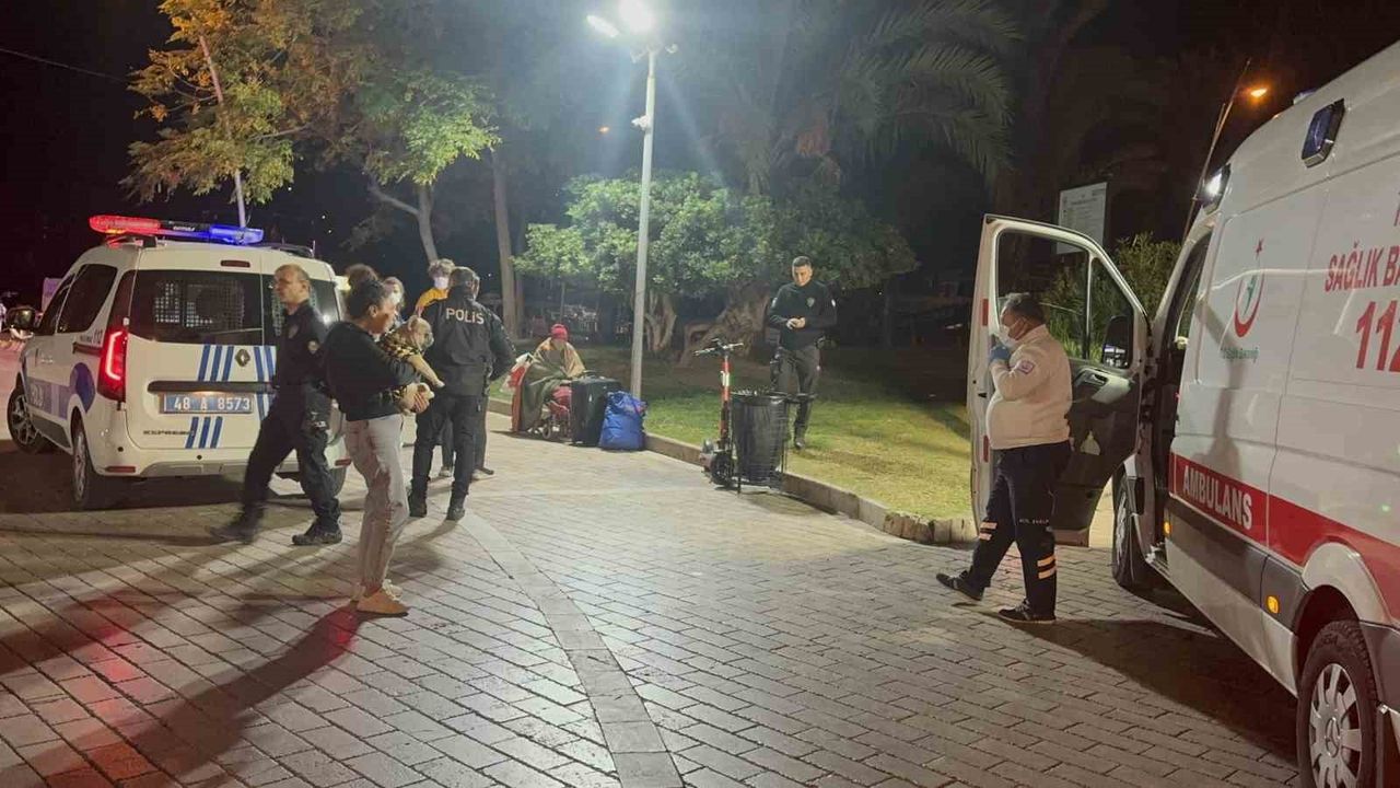 Marmaris’te 70 yaşındaki Kıbrıs gazisi saatler süren ikna sonrası aparta yerleştirildi