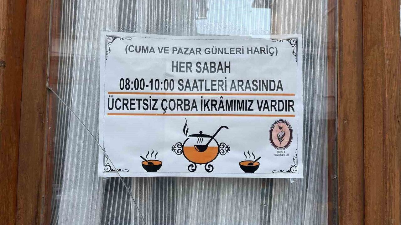 Menteşe'de Haftanın 5 Günü Ücretsiz Sıcak Çorba İkramı