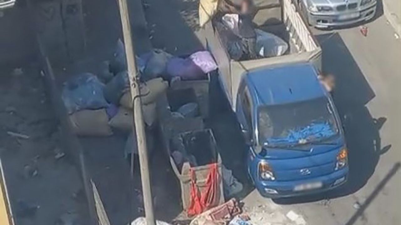 Mersin Akdeniz'de tekstil atığı dökenler vatandaşın kamerasında