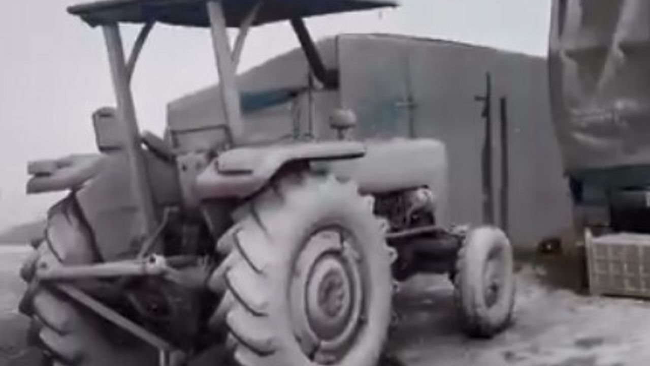 Mersin'in yüksek kesimlerinde kar yağışı