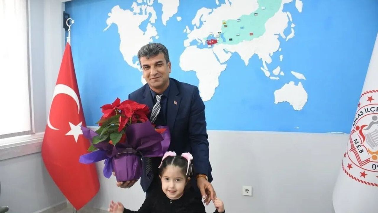 Milas'ta anaokulu öğrencilerinden anlamlı Öğretmenler Günü ziyareti