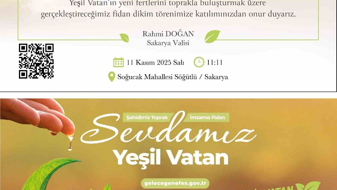 Milli Ağaçlandırma Günü: Sakarya'da 4 bin 500 fidan dikilecek