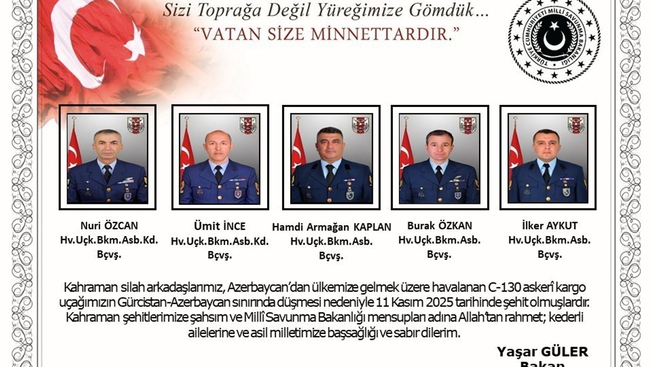MSB açıkladı: C-130 kargo uçağı düştü, 20 asker şehit