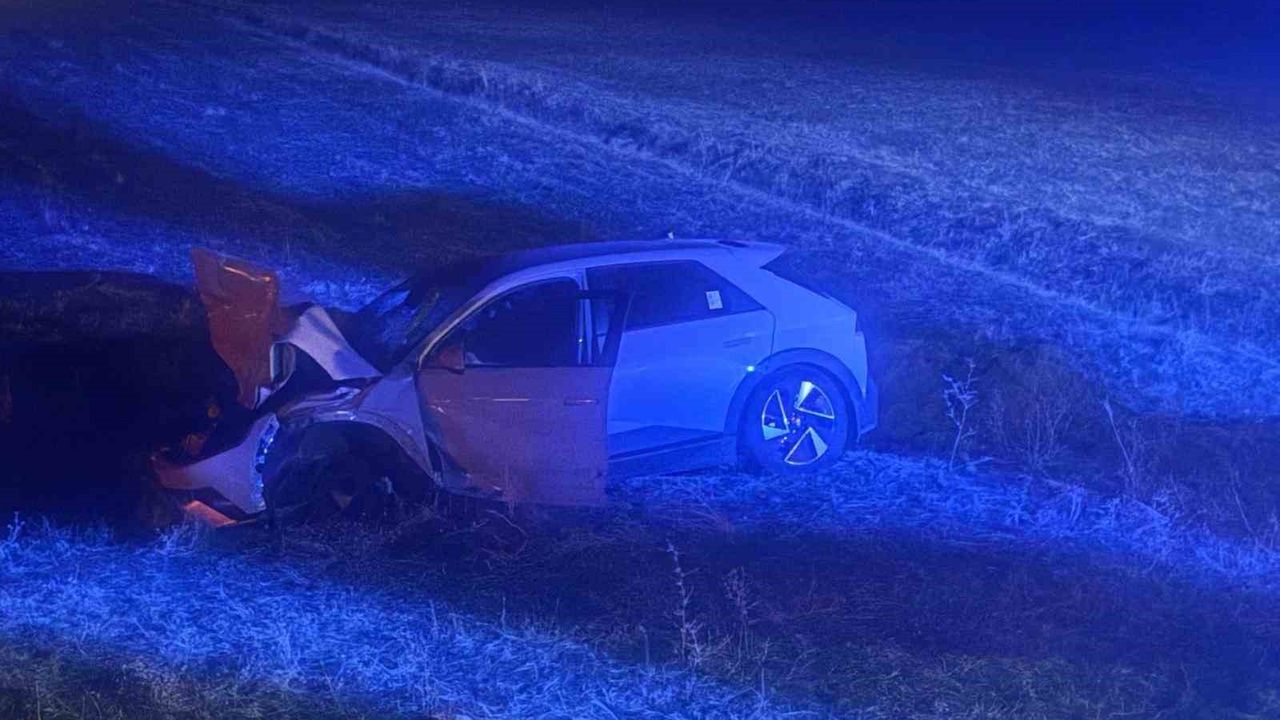 Muş’ta otomobil yola çıkan ineğe çarptı: Hayvan telef oldu