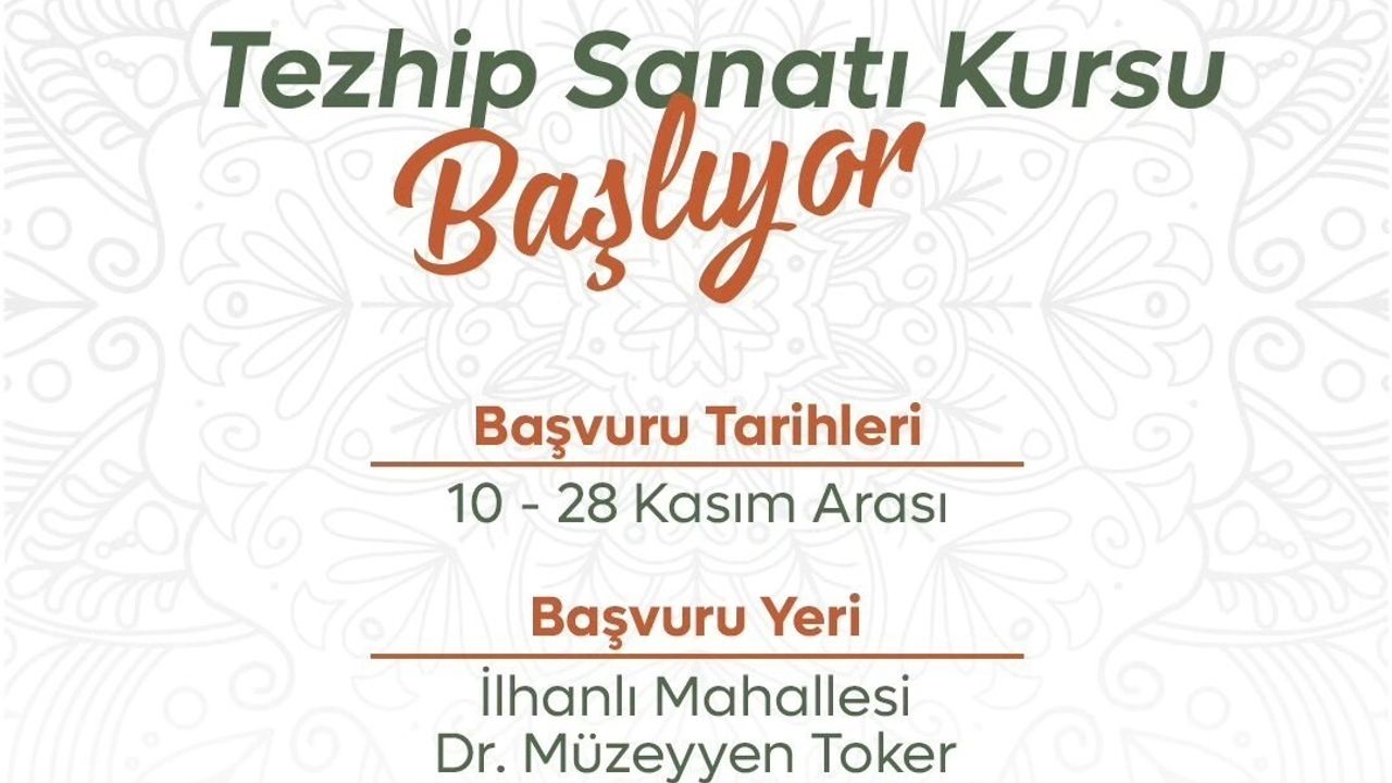 Niğde'de Tezhip Sanatı Kursu İçin Başvurular Başladı
