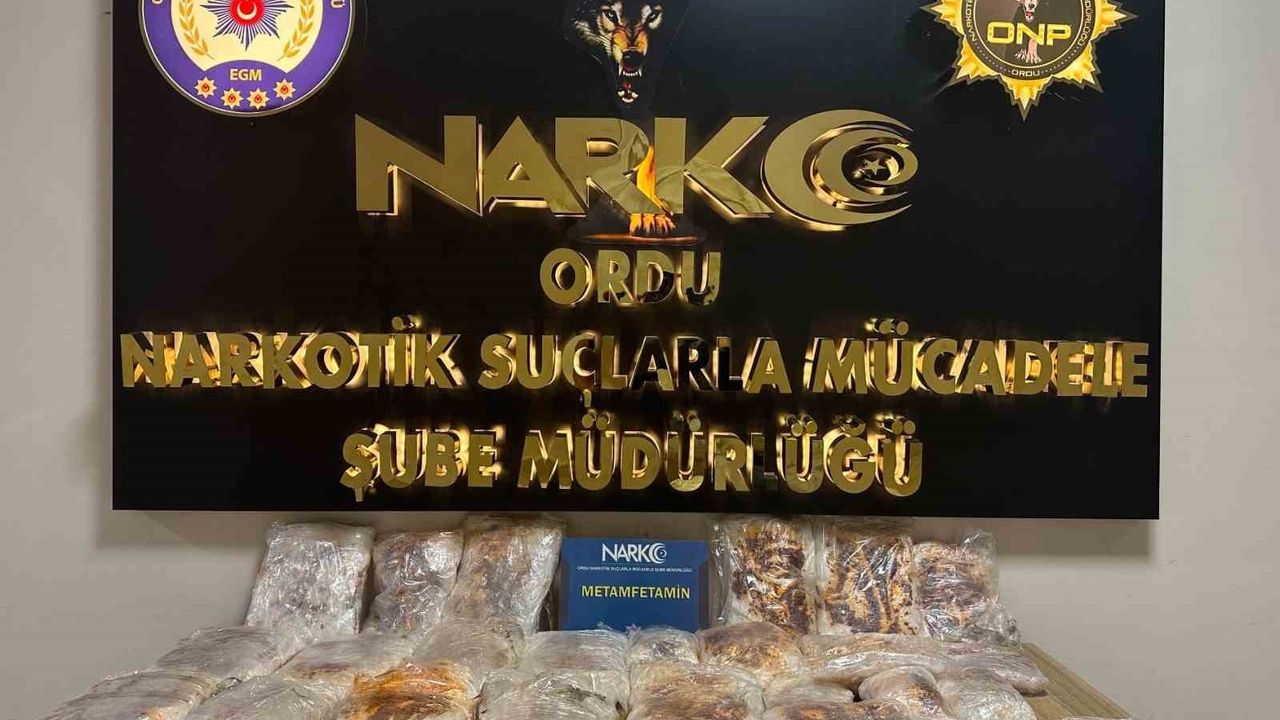 Ordu’da 25 kilo 200 gram metamfetamin ele geçirildi, 1 tutuklama