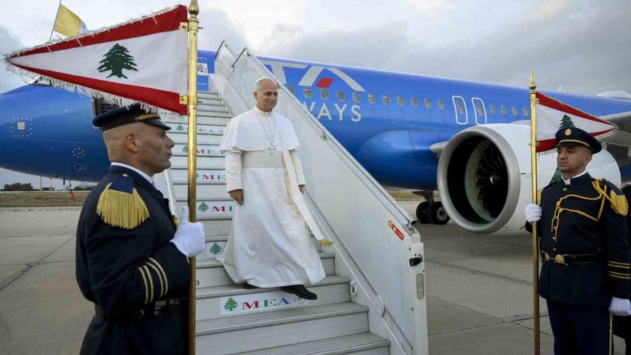 Papa 14. Leo Lübnan’da: İki devletli çözümü savundu