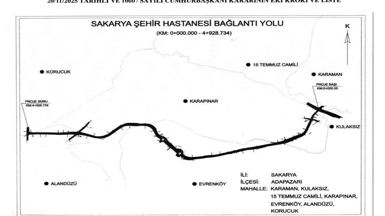 Sakarya Şehir Hastanesi Yolu: 5,5 kilometrelik yeni ulaşım aksı başlıyor