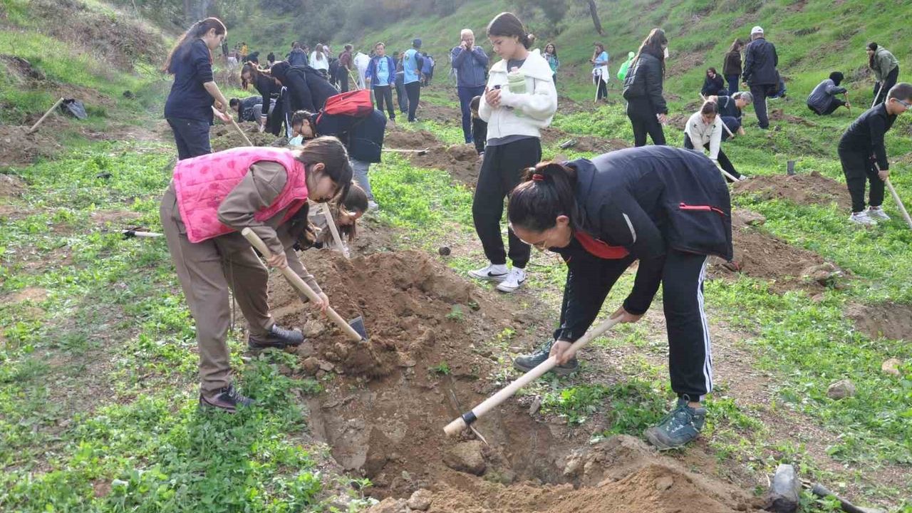 Salihli'de 11 Kasım'da 600 fidan toprakla buluştu