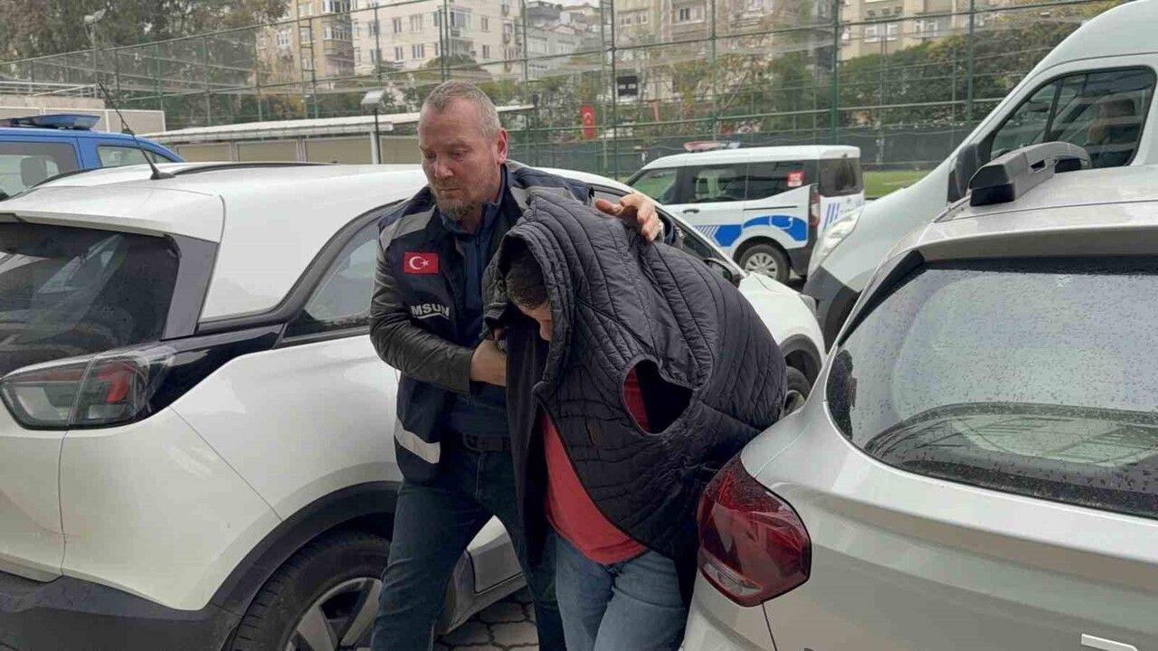 Samsun Atakum'da evinde uyuşturucu yakalanan şahıs adliyeye sevk edildi