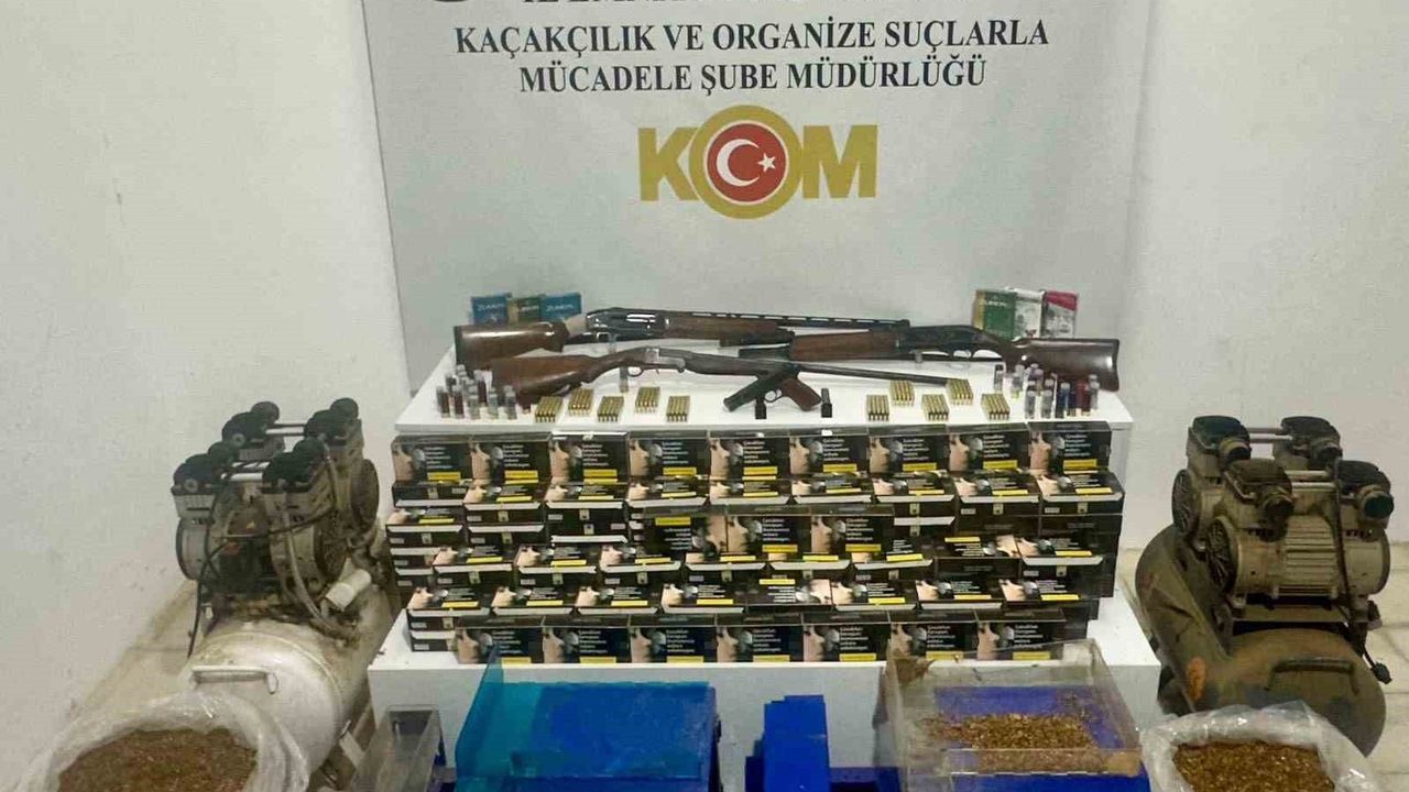 Samsun Vezirköprü'de kaçak tütün ve ruhsatsız silah operasyonu: 1 gözaltı