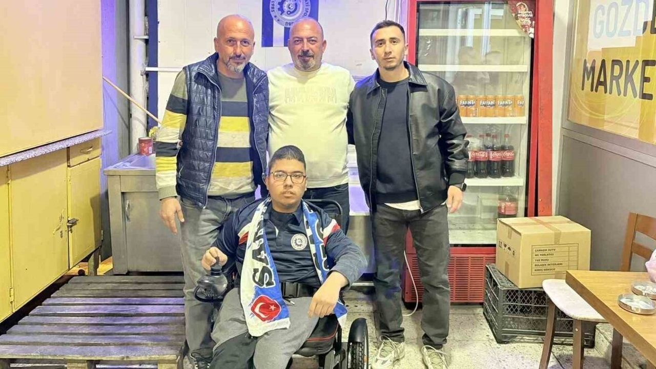 Sanayispor’un galibiyet primleri engelli taraftarın hayalini gerçekleştirdi