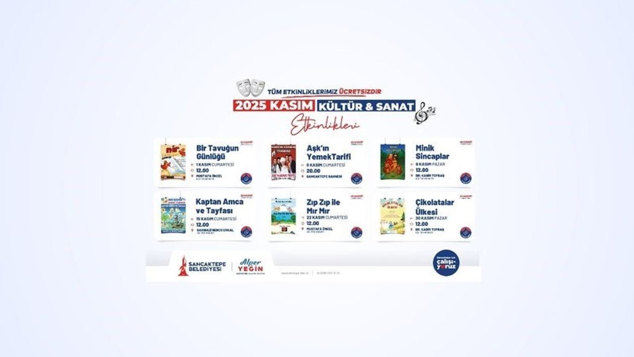 Sancaktepe’de Kasım Boyunca Ücretsiz Kültür ve Sanat Etkinlikleri