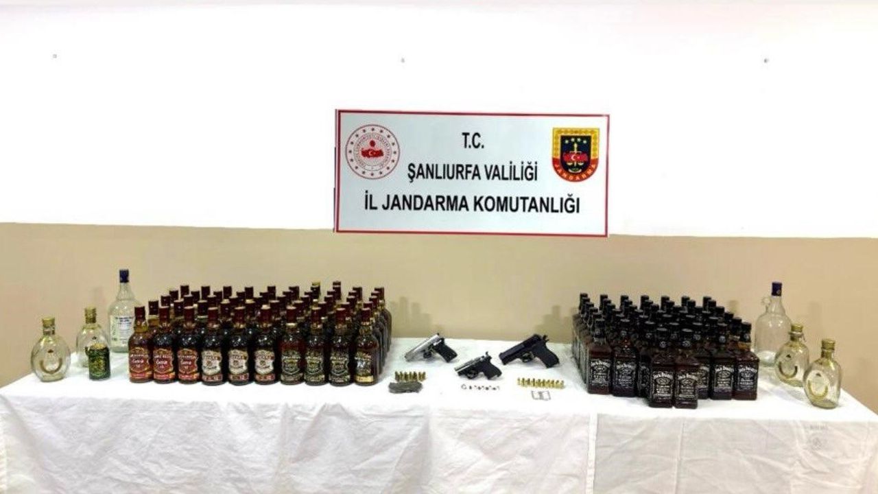 Şanlıurfa'da alkol, ruhsatsız silah ve uyuşturucu operasyonu: 1 gözaltı