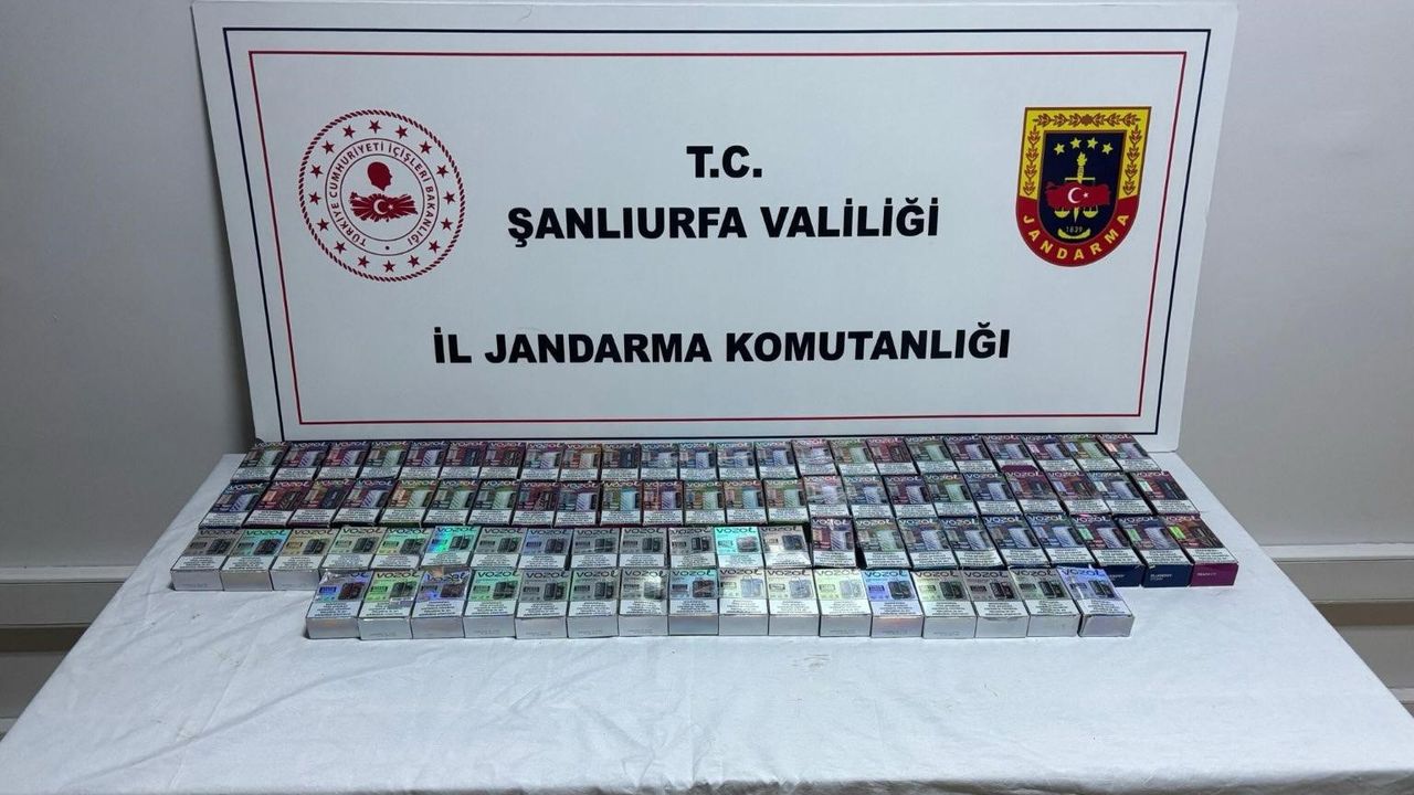 Şanlıurfa’da jandarma 84 paket kaçak elektronik sigara ele geçirdi