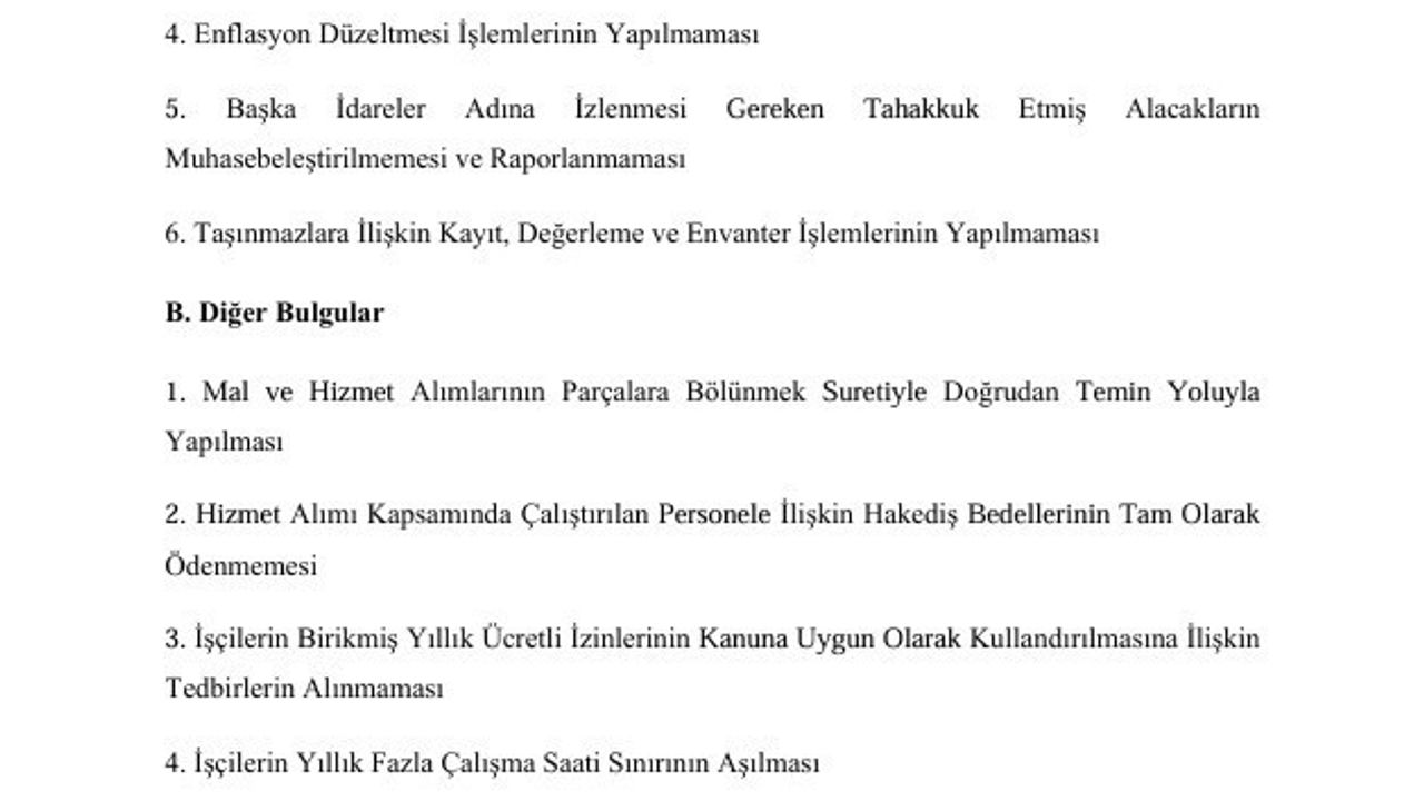 Sayıştay: Sinop Belediyesi'nde usulsüzlük zinciri