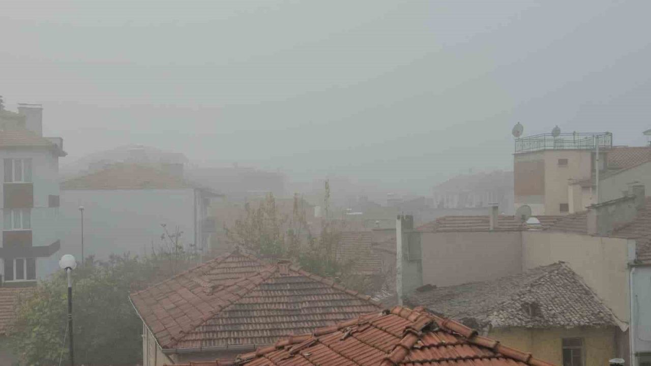 Sındırgı'da sabah sisleri hayatı olumsuz etkiledi