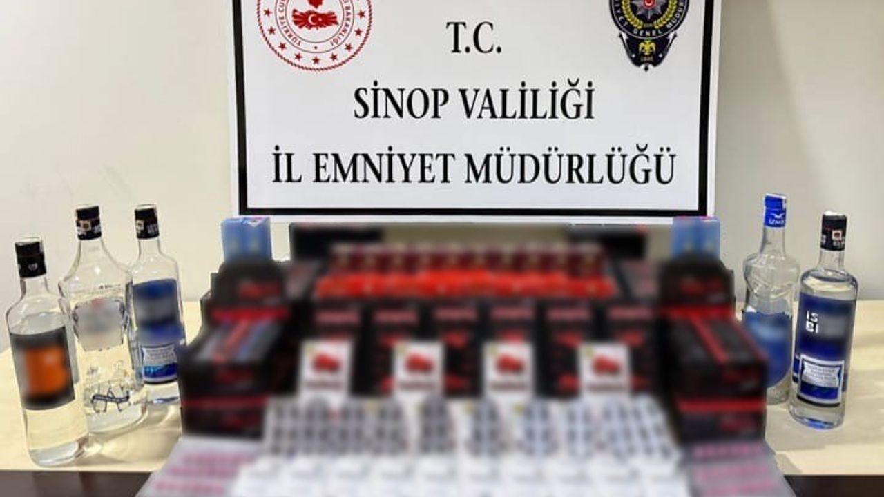 Sinop'ta kaçak içki ve cinsel içerikli ürün operasyonu: 1 gözaltı
