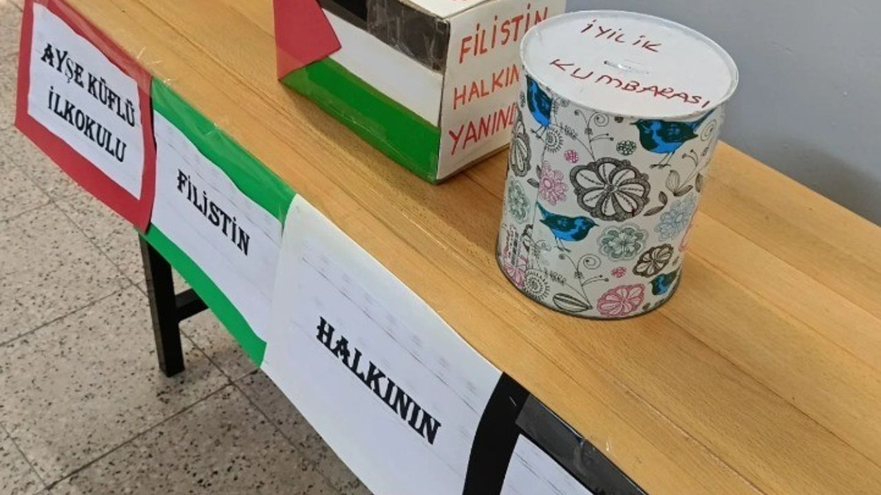 Söğüt'te küçük yüreklerden Filistin'e destek