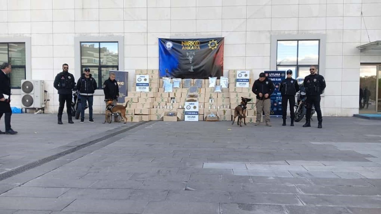 Tayland kaynaklı 1 ton 508 kg skunk sevkiyatı Ankara merkezli operasyonda yakalandı