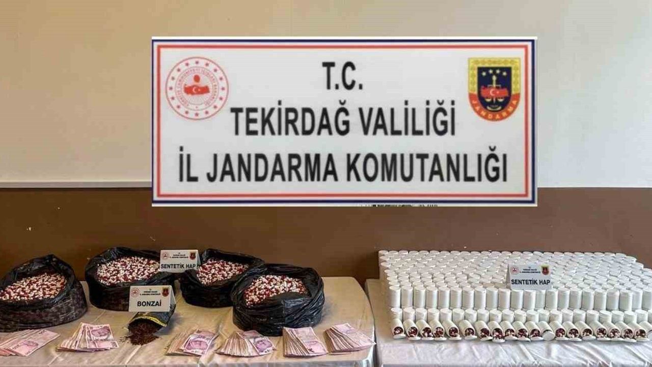 Tekirdağ’da Jandarma Operasyonu: 55 Bin Sentetik Ecza Ele Geçirildi
