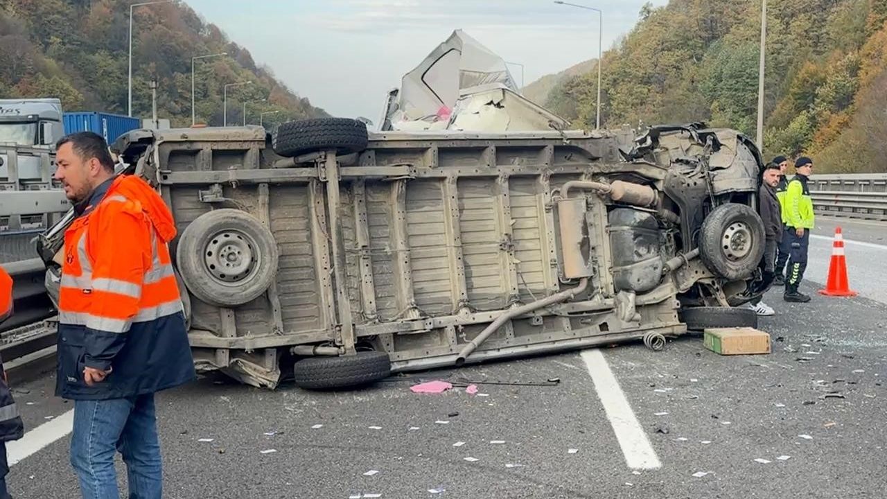 TEM Otoyolu Bolu geçişinde zincirleme kaza: 1 yaralı