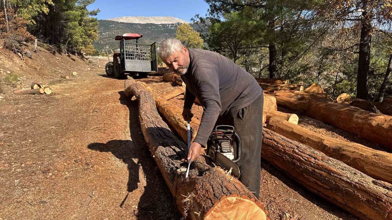 Toroslar’da 35 Yıldır Eşiyle Orman İşçiliği Yapan Çift