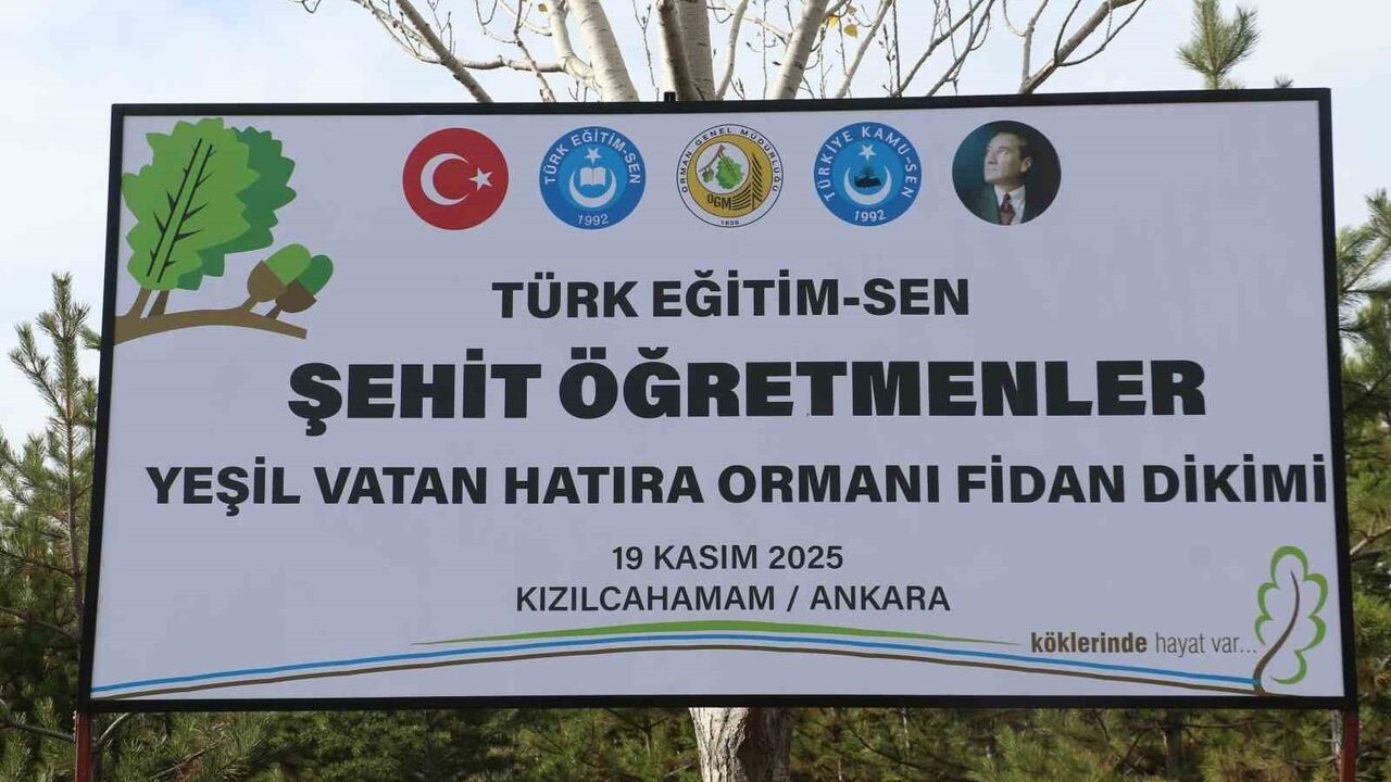 Türk Eğitim-Sen Kızılcahamam’da 192 Fidan Dikip ‘Yeşil Vatan’ Mesajı Verdi