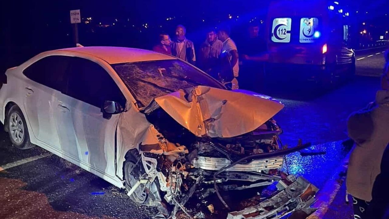 Ula'da beton bariyere çarpan araçtaki kadın hayatını kaybetti