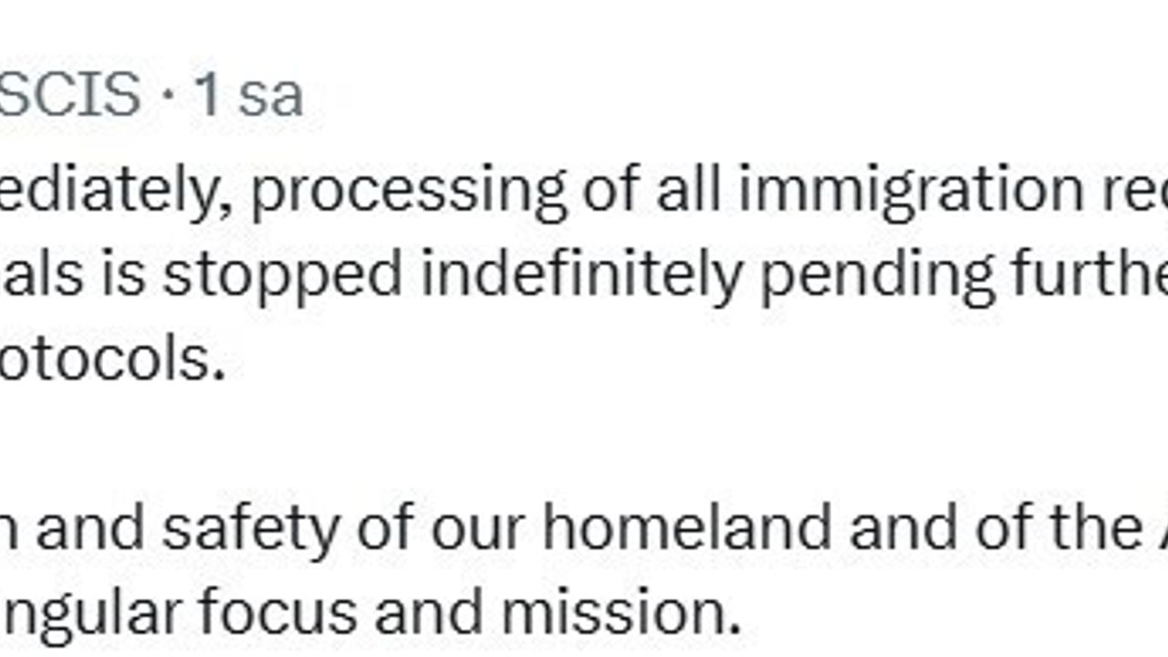 USCIS, Afgan uyrukluların göçmenlik başvurularını süresiz askıya aldı