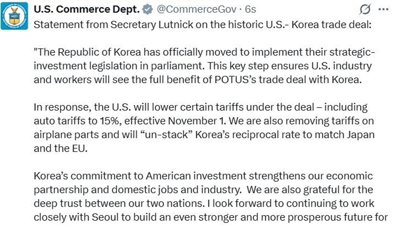 ABD, Güney Kore'den İthalatta Gümrük Vergilerini İndiriyor