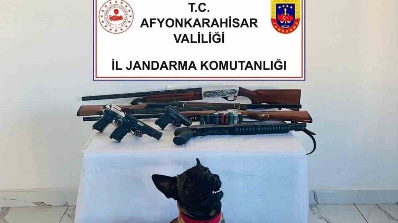 Afyonkarahisar'da jandarmadan ruhsatsız silah operasyonu